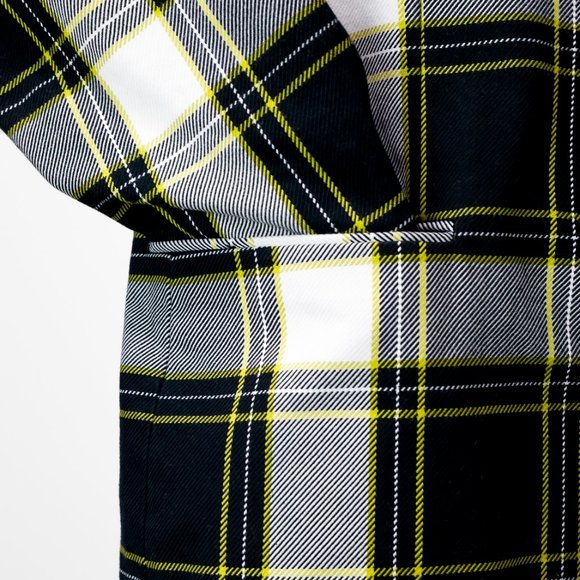 John Lawrence Sullivan Black and White Plaid Jacket - Picture 7 of 11